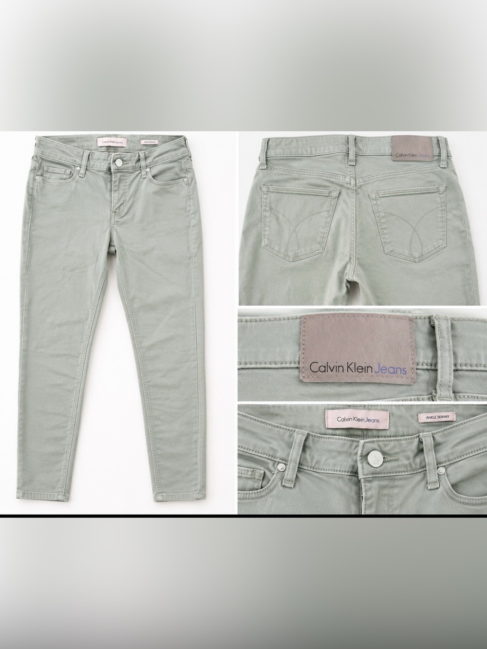 Calvin Klein Jeans Ankle Skinny Pants – Sage Green